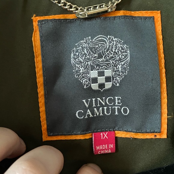 Vince Camuto khaki green rain jacket in size 1X - Picture 2 of 2